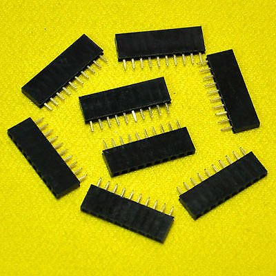 Buy Buyme 10Pcs 1X10 Single Row 10 Pins PCB Socket Female Header 2.54Mm ...