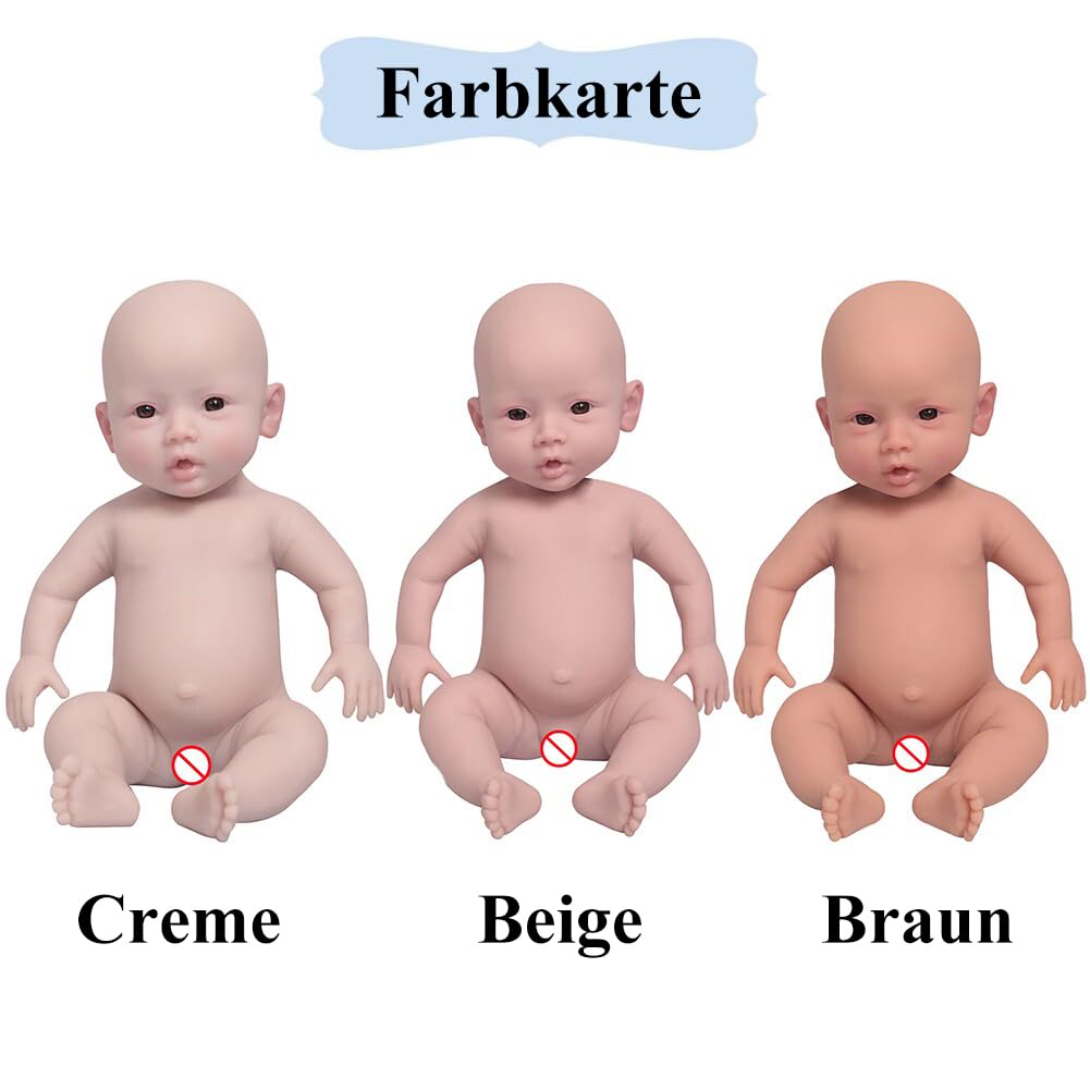 18,5 Zoll Volle Silikon Neugeborene Babypuppe Nicht Vinyl weiche Silikon Baby lebhafte Wiedergeborene Puppe
