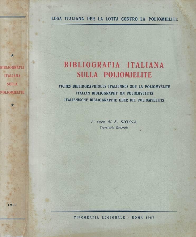 Bibliografia italiana sulla poliomielite.