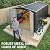 Polar Aurora 8 x 12 FT Outdoor Storage Shed, Metal Garden Shed with with Updated Frame Structure, Tool Sheds for Backyard Garden Patio Lawn Black