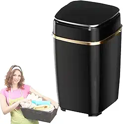 Máquina de lavar portátil, mini máquina de lavar de 6,5 kg com centrifugadora e escova para sapatos removível máquina de lavar e secar elétrica compacta para roupa interior e roupas pequenas