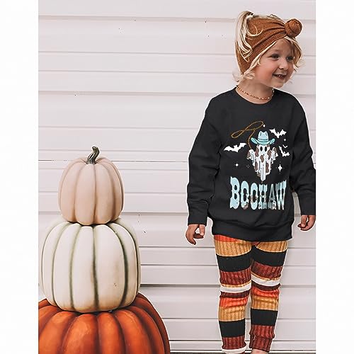 Ritatte Kids Halloween Sweatshirt Girls Boys Cute Boohaw Western Ghost Pullover Tops Long Sleeve Crewneck Fall Shirts2