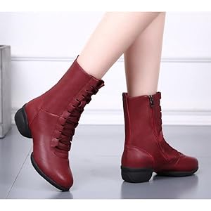 Dancin'shoe OHKI ダンス用ブーツ レッド 6545 楽天市場】ヒール 付き 35センチメートル プロ ダンス シューズ