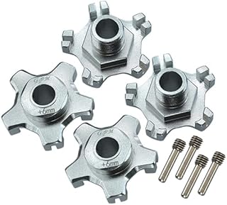 GPM for Arrma 1/7 Infraction 6S BLX / Infraction V2 6S BLX Upgrade Parts Aluminum Wheel Hex (+6mm) - 4Pc Set Silver