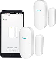 Vista 9 de Tuya Sensor de puerta WiFi: alarma de seguridad inalámbrica, compatible con Alexa, Google Home, Siri, sensor de puerta inteligente para seguridad