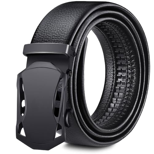 Men's Clothing PU Belt, Automatic Buckle Closure, Business Casual Matching, Waist Tightening Tool