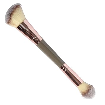 1 Pack Dual-Ended Makeup Brushes - Angled & Round Foundation Brushes for Contouring, Blending - Premium Luxe Hair for Cream, Liquid and Powder Application, Any Look A1-1 * 1