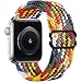 Produktbild Vecann Solo Loop Geflochtenes Armband Kompatibel mit Apple Watch 38mm 40mm 42mm 44mm, verstellbar mit Schnalle Sportgummis Atmungsaktives Ersatzarmband Kompatibel mit iWatch SE Serie 6/5/4/3/2/1