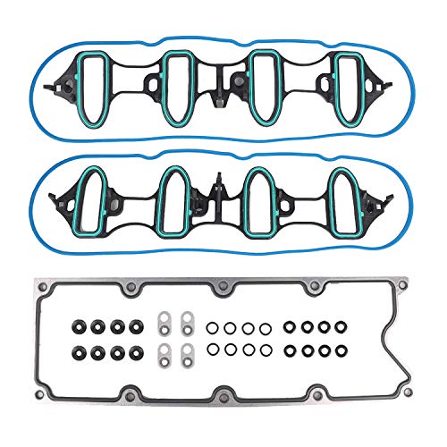 Engine Gasket Set - Valve Cover Gasket & Intake Manifold Gasket & Valley Pan Gasket - Compatible with 4.8L 5.3L 6.0L Chevy Silverado, Suburban, Tahoe, GMC Sierra, Yukon, Cadillac Escalade