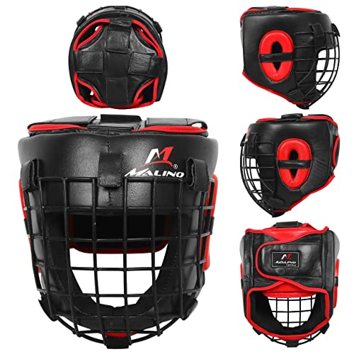Malino Casque de protection intégral pour Muay Thai, Kick Boxing, MMA, Arts martiaux Cover