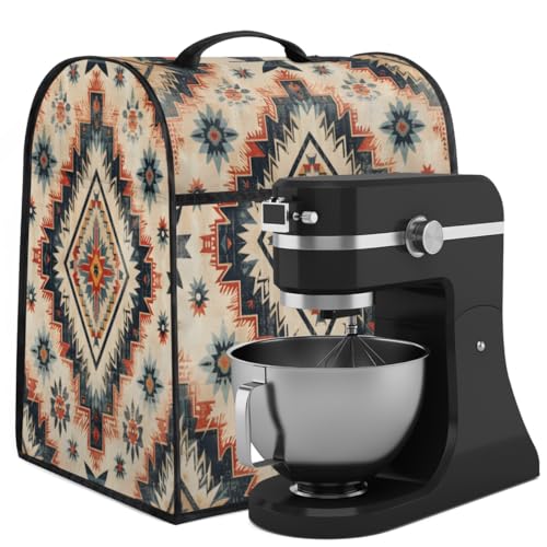 Coffee Maker Cover Aztec Ethnic Pattern Kitchen Appliance Covers Small Appliance Covers Blender Cover Juicer Cover Dust Covers for Kitchen Appliances with Top Handle and Pockets,Washable,B254