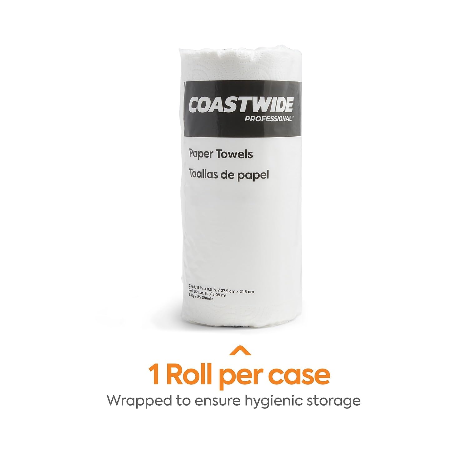Coastwide Toallas de papel profesionales, 2 capas, 85 hojas/rollo