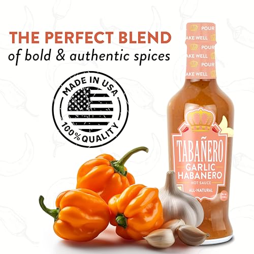 Tabañero Garlic Habanero Hot Sauce, 5 oz Small Glass Bottle, Gourmet Spicy Chili Sauce Gift, All Natural, Low Sodium, Made in the USA - Thumbnail 5