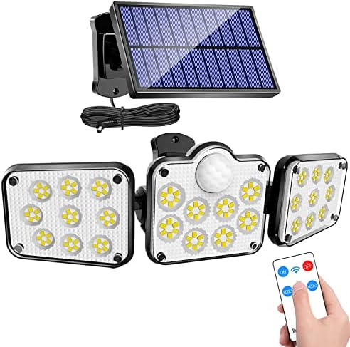 Solar Outdoor Lights Motion Sensor, 3800LM 292 LED Flood Lights With 16