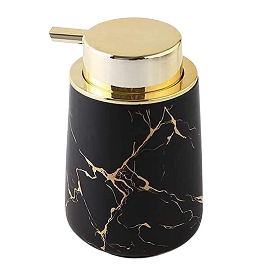 Dispenser Sapone Erogatore Sapone Dispenser Di Sapone Per Lozione In Ceramica, Cucina Moderna Per Bagno Con Dispenser Di Sapone Liquido Ricaricabile Dosatore Sapone Dispenser di Sapone ( Color : Black