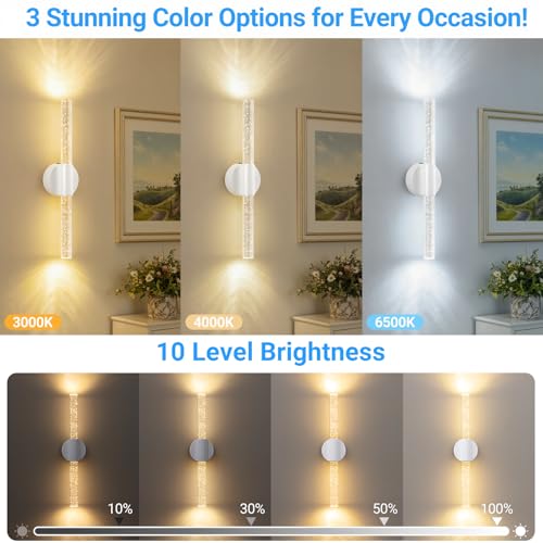 Image of VerRon Peel and Stick Rechargeable Magnetic Wireless Wall Sconces Set of 2