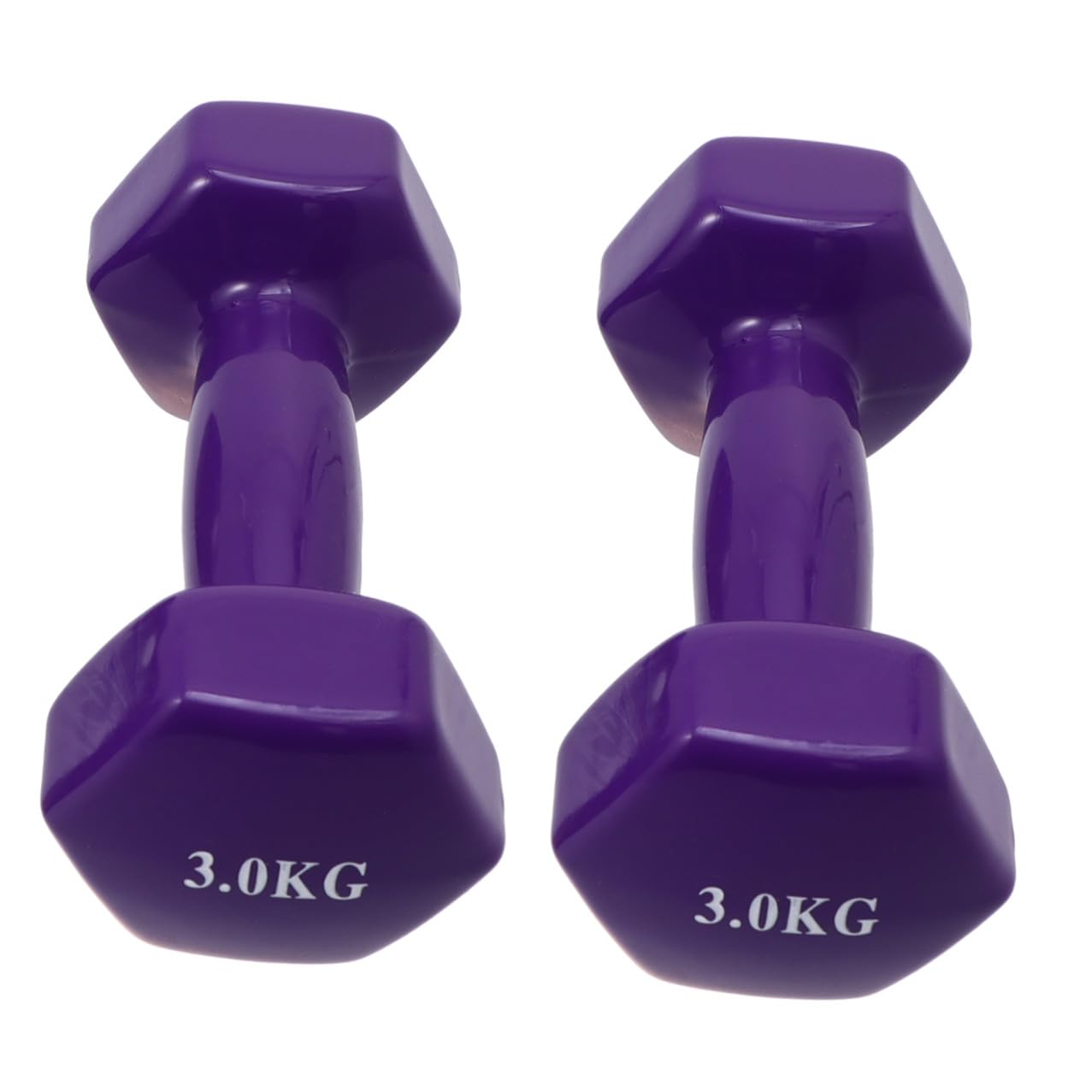 Non-slip Plastic Coated Cast Iron Dumbbells 6kg Set 3kg 2 Hand Weights Gym Equipment for Men and Women