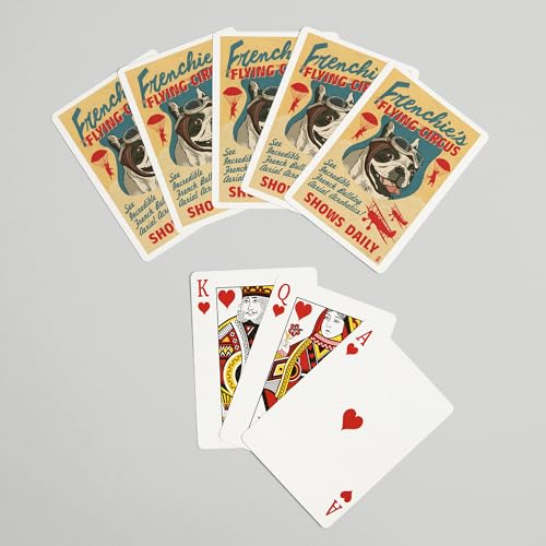 Baraja de Cartas Lantern Press Bulldog Francés Poker miniatura 7