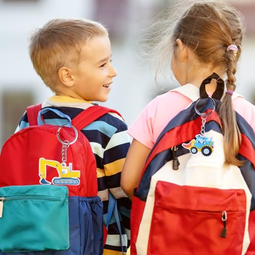 CAIKAILIOR 8 Stück Schlüsselanhänger Traktor,schlüsselanhänger Kinder,Baufahrzeuge Thema,Bagger Spielzeug Anhänger Baustellen Party Kindergeburtstag Mitgebsel BAU Geburtstag Give Aways Gastgeschenke