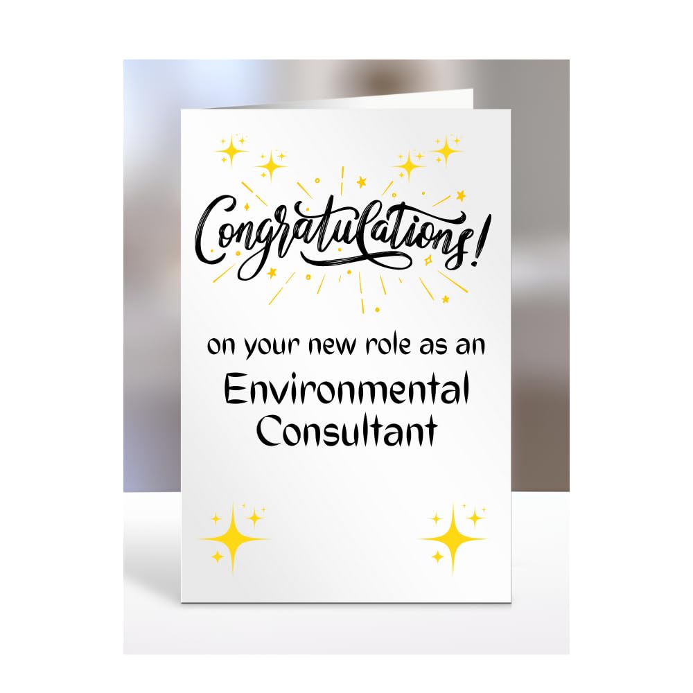 Congratulations on your new role as Environmental Consultant card, for men, women, colleague, boss, manager, supervisor, friend, gifts or presents, A5-222a_280