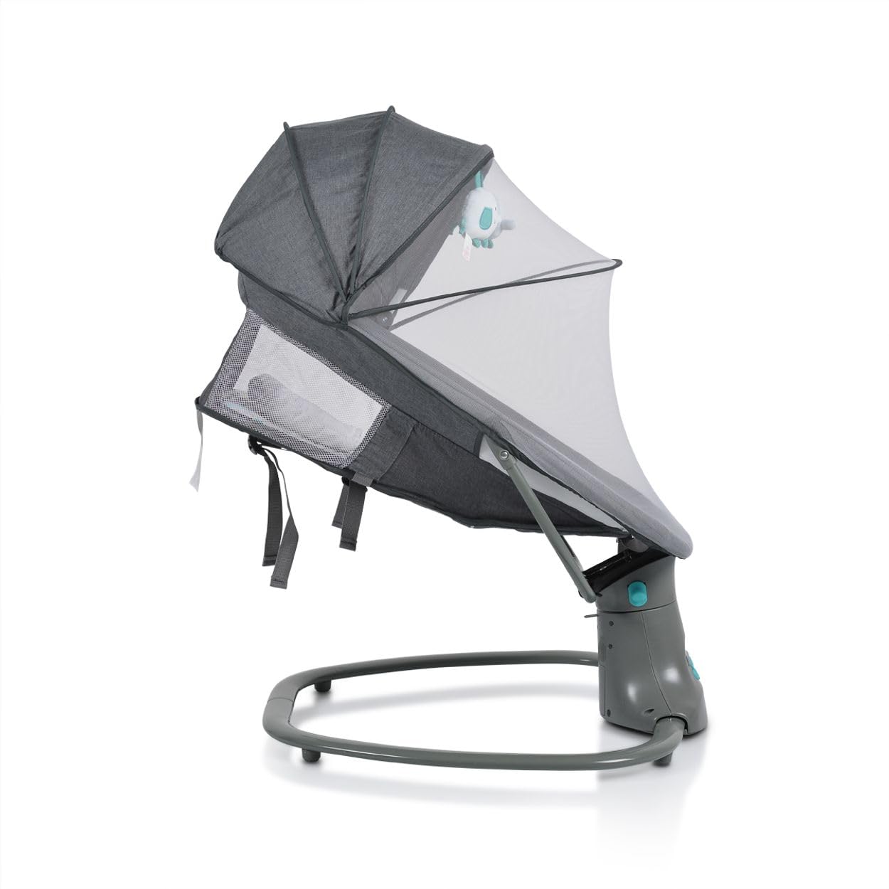Moni Siège gonflable pour bébé Axel 3 en1 fonction berceuse couffin télécommande, coloris:verdoyant