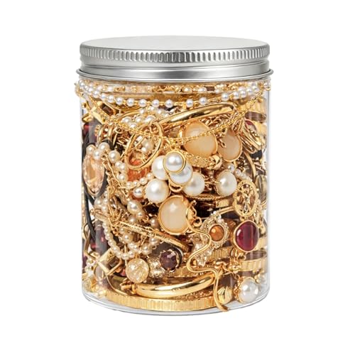 Image of SMUOBT Mystery Jewelry Jar Bundle - Surprise Vintage Jewelry Box for Women,Gift Jewelry Set (Necklace, Earrings, Rings,Kracelet,Keychain) - Unique Birthday Gift for Women
