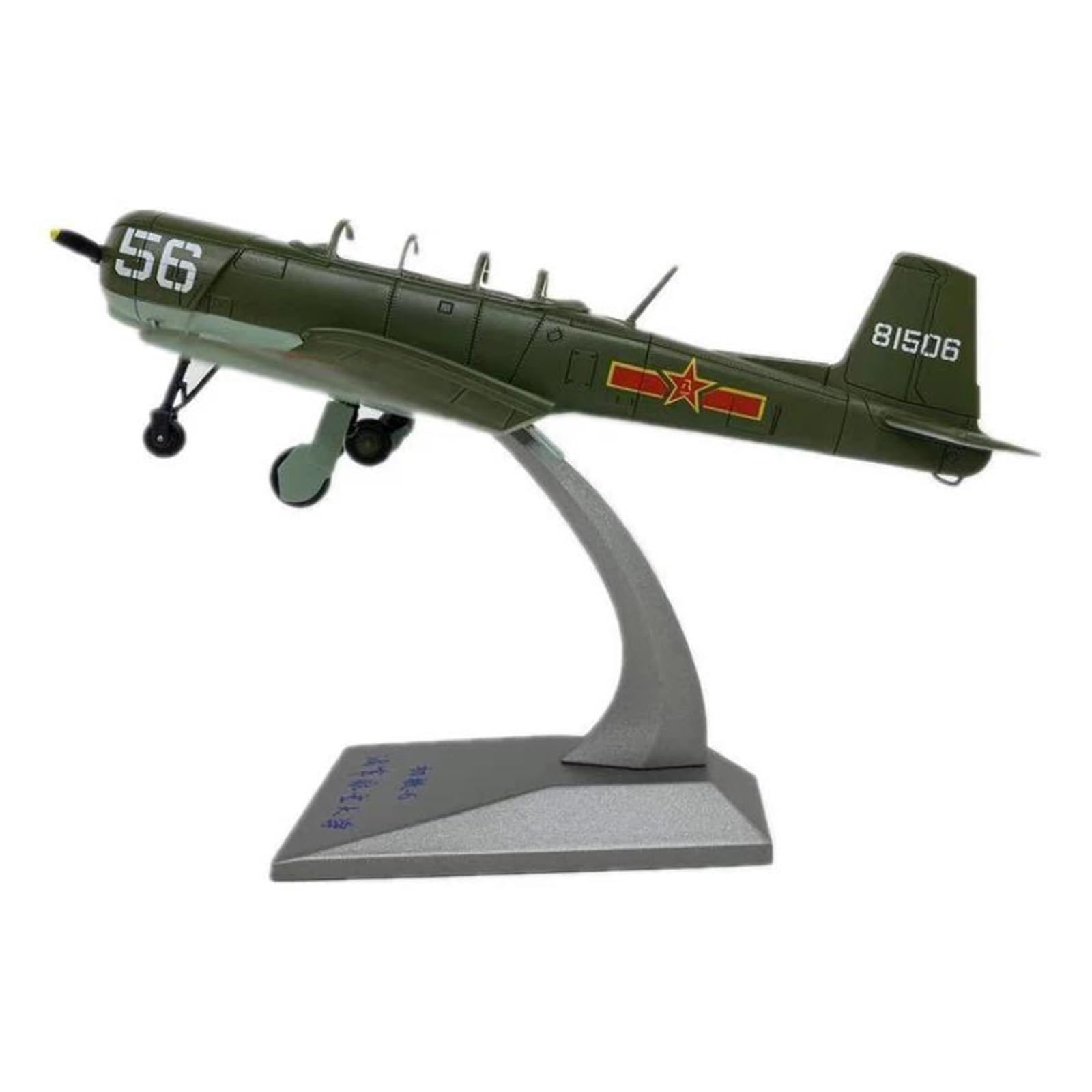Modelo de avión Nanchang CJ-6 para decoración de despachos y vitrinas militares