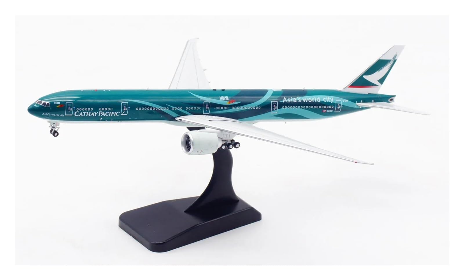 Maquette d'avion moulé sous pression Boeing B777-300ER Cathay Pacific haute précision 1:400