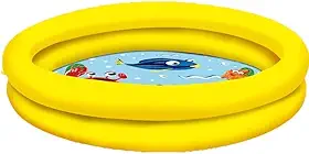 Piscina Banheira Inflável Infantil Bebe Criança 2 anéis 28 Litros - Grupo Ac Multi (Amarelo)