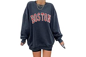 Women's Casual Loose Pullover Long Sleeve Oversized Crewneck Sweatshirt