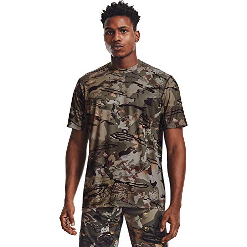 Under Armour Iso-chill Brushline Short Sleeve T-shirt, Ua Forest All Season Camo (994)/Black, X-Large