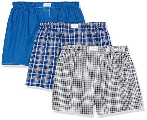 Tommy Hilfiger Mens Underwear Cotton Classics Multipack Woven Boxer Shorts, Glacier Multi, Large Us #TOP9