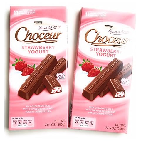 Choceur Milk Chocolate Bars with Strawberry and Yogurt (pack of 2) Cover