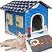 MARUNDA Heated Cat Houses for Outdoor Cats in Winter, Heated cat House for Indoor and Kitty Shelter for Your Pet to Stay Warm and Cozy,Waterproof & Easy Assemble.(2 Step Finish)