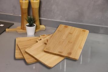 Cutting Board Set of 4 with Bamboo Stand - M7B11