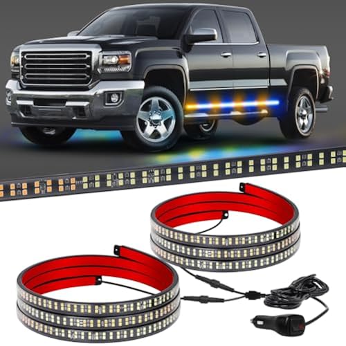 XRIDONSEN 2 Pack 70-Inch 864 LED Running Board Strobe Lights Strip
