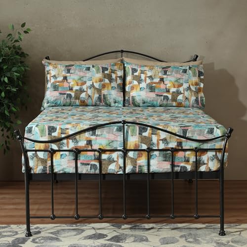 Image of Bedsheet Set | GOTS Certified 100% Organic Cotton Percale | 200 TC | Breathable & Skin-Friendly (Single, Foliage)
