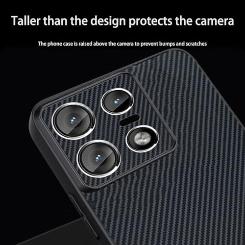Image of DIZORO Carbon Fiber Case for Moto Motorola Edge 50 pro 5g Smooth Touch Rubber Phone Cases Non-Slip, with Camera Protection Fingerprint Resistant Full Body Protective Shockproof Back Cover - Dark Grey