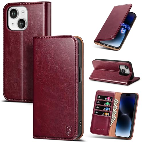Scutumate for iPhone 13 Wallet Case with Card Holder,Wine Red by Scutumate - Used condition - US$15.71