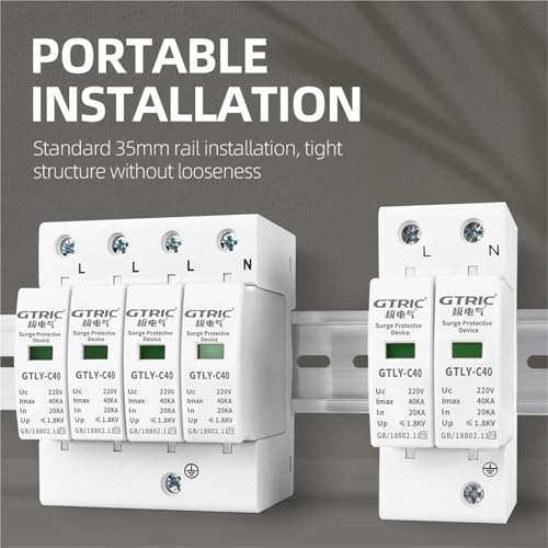 Evite averías en paneles solares con este protector de sobretensión de 2 polos 385V 4