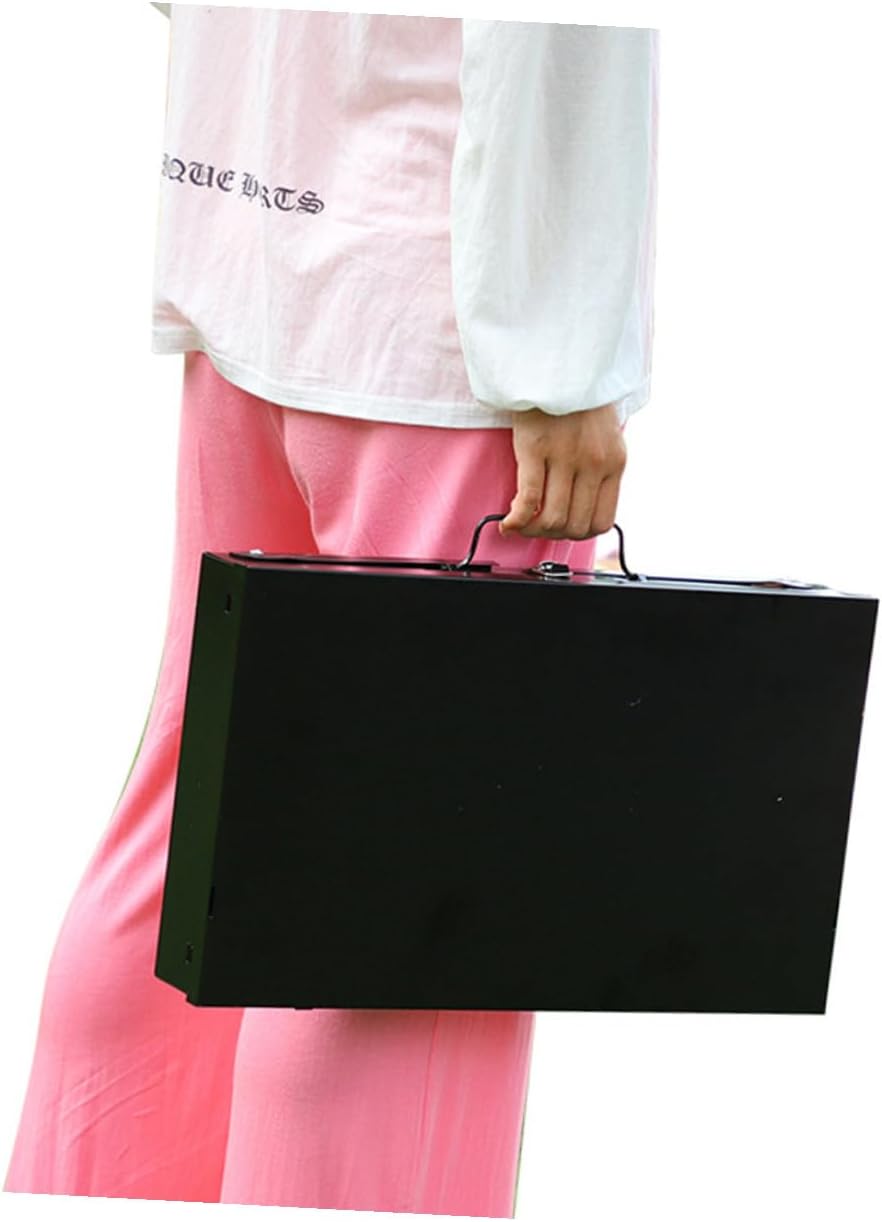 PRETYZOOM Portable Folding Bbq Grill with Barbecue Tools, Compact 44x27x47cm Stainless Steel Outdoor Camping Stove for Picnic and Travel