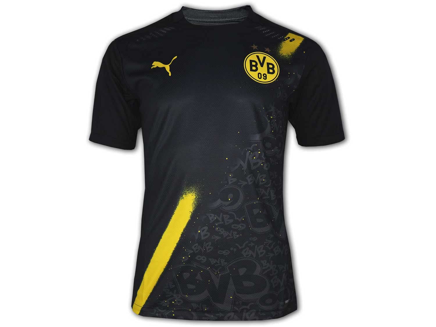PUMA BVB 09 Away Shirt 20 21 Black Borussia Dortmund Away Shirt Matchworn