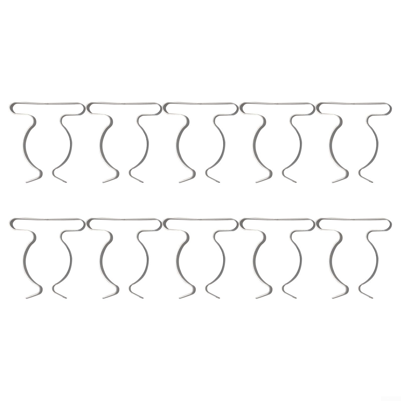 GLFLOW 10 Pieces Heavy Duty Spring Terry Clips Wall Mount Tool Storage Clips Metal Clamp Organizer For Garage Workshop Garden Equipment (50mm)