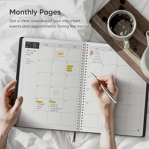 2026 Diary by Smart Panda – A4 Week to View Dated Planner – Simple Design Inspires Productivity – Softcover Appointment Book, 30 Minute Intervals – Annual Calendar, November 2025 - December 2026 - Image 3