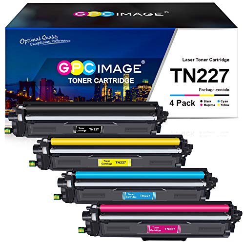 GPC Image Compatible Toner Cartridge Replacement for Brother TN227 TN227bk TN-227 TN223 to use with HL-L3210CW HL-L3230CDW HL-L3270CDW HL-L3290CDW MFC-L3710CW MFC-L3750CDW MFC-L3770CDW Tray (4 Pack)