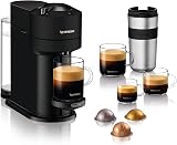 Nespresso De'Longhi Vertuo Next Coffee and Espresso Machine with WIFI and Bluetooth, Automatic Capsule Coffee Machine, One-Touch Preparation, ENV120.BM, Pack of 12 Capsules Matte Black - 1