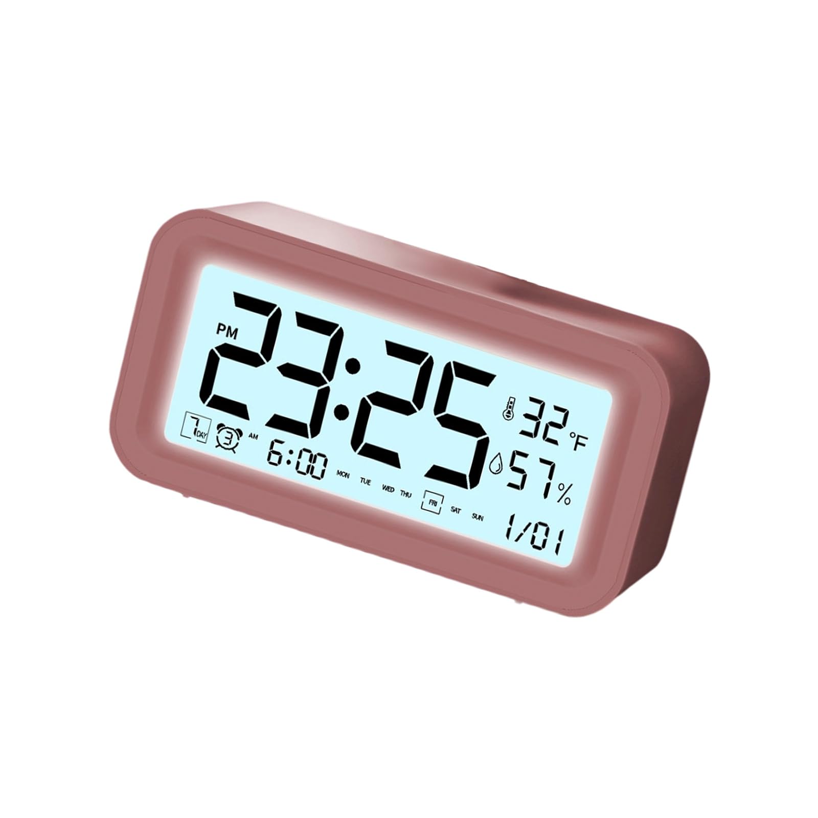 Buxuaaaa A Multifunctional Quiet Clock Bedlight Display Live Temperature Dampness Following 3 Programmable Larms Modifiable Capacity Temperature Dampness Observe Larm Clock