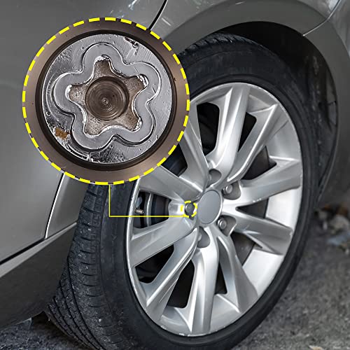 Image of ACROPIX Car 302 Wheel Lug Nut Removal Key Fit for Mercedes-Benz - Pack of 1 Silver Tone