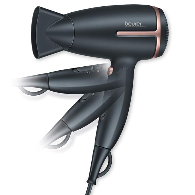 Beurer HC25 Travel Hair Dryer 3 years Warranty 1600 Watts, Black at Rs. 799