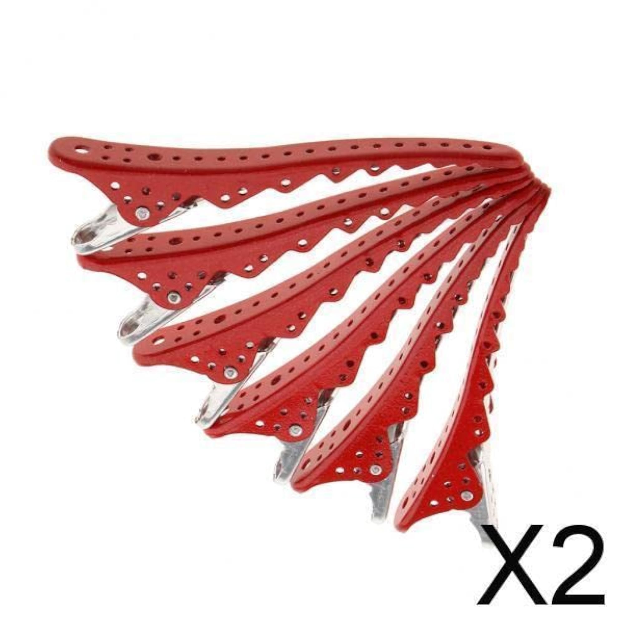2x6 Pieces Hairdressing Salon Sectioning Clamp Hair Clips